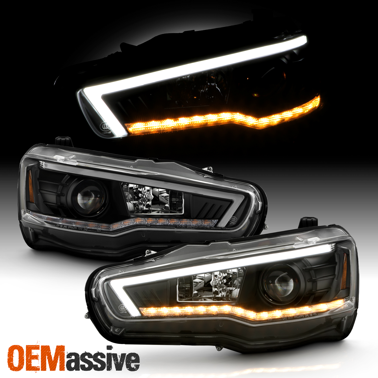 Lighting & Lamps Pair Black Halo Projector Headlights for 0815